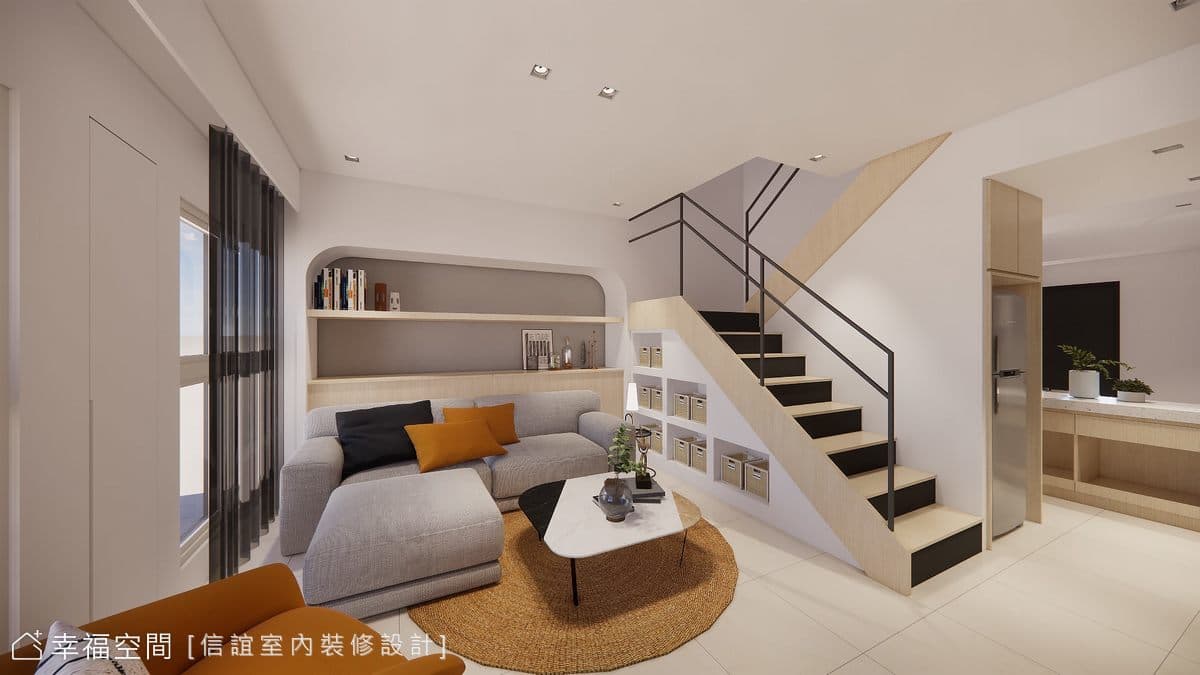 北歐住辦 小坪數變身四房│22坪