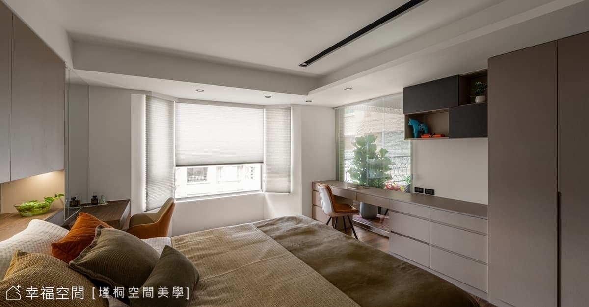 逐光塑影  一彎柔弧勾繪輕暖家景|現代風|42坪
