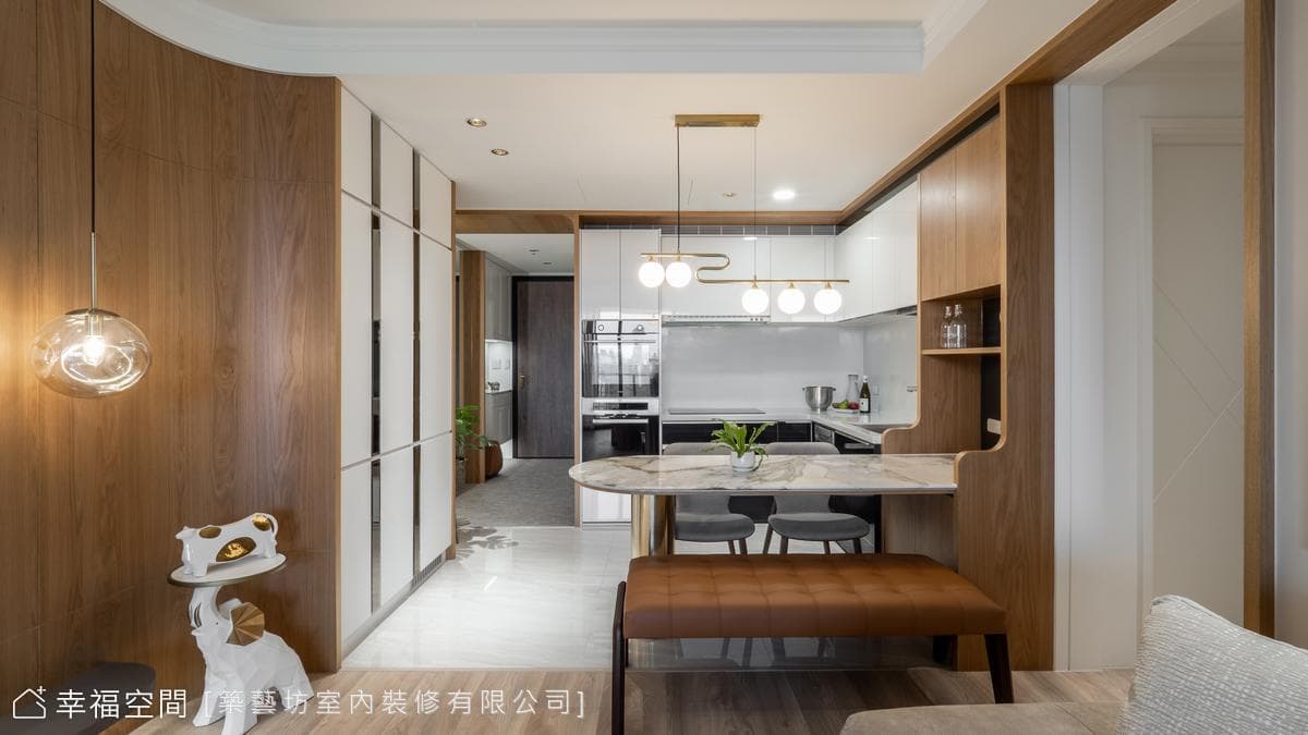 兜裹溫潤家味 凝聚愛的光寓|輕法式風格|20坪