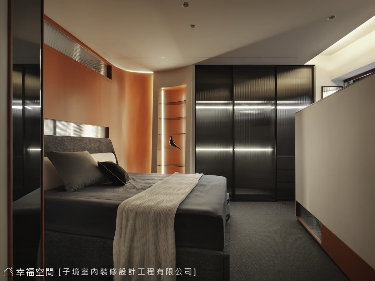 灰階×愛馬仕橘 勾勒時尚品味私宅│現代風│60坪