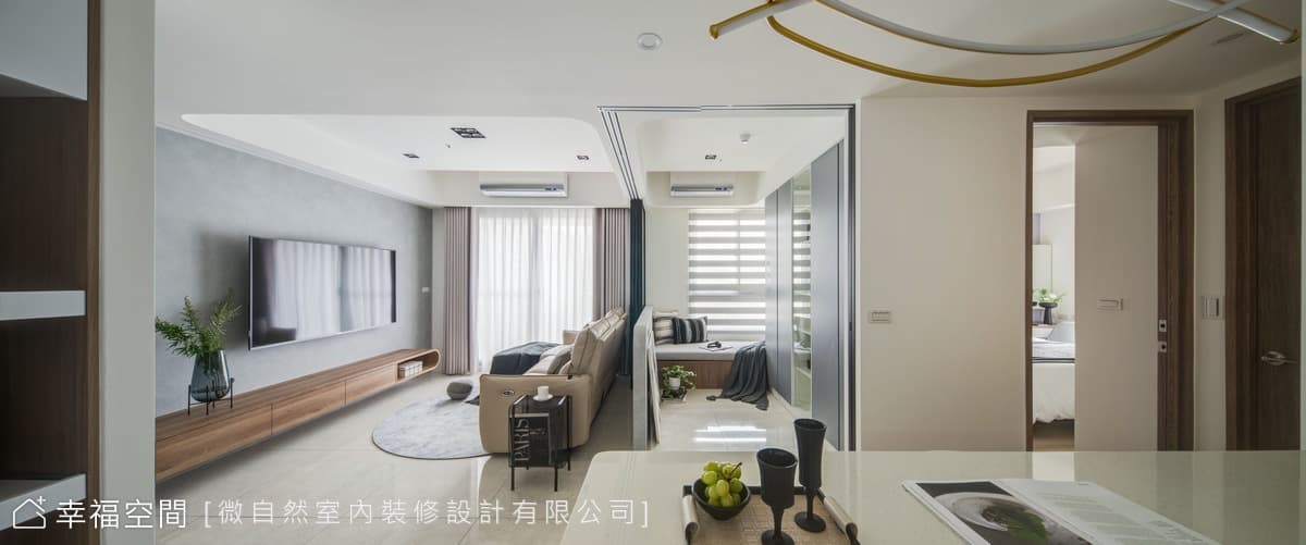 優雅灰紫調 現代雋雅單身質感寓所│20坪