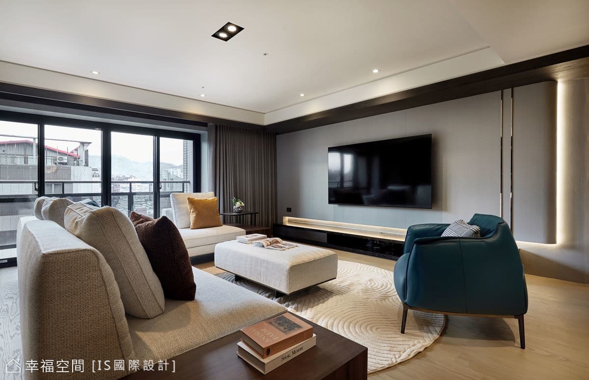 溫雅黑鏡|現代風|56坪