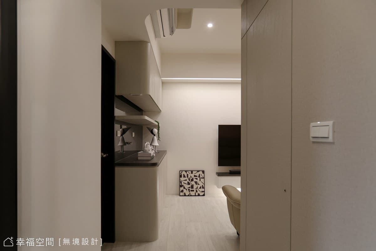 黑白疊層的現代詩意｜現代簡約風｜15坪