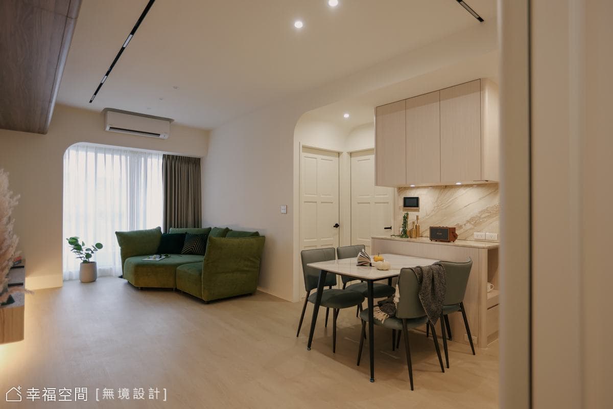 深邃溫潤，柔光中靜謐優雅｜現代無印輕法式風｜26坪