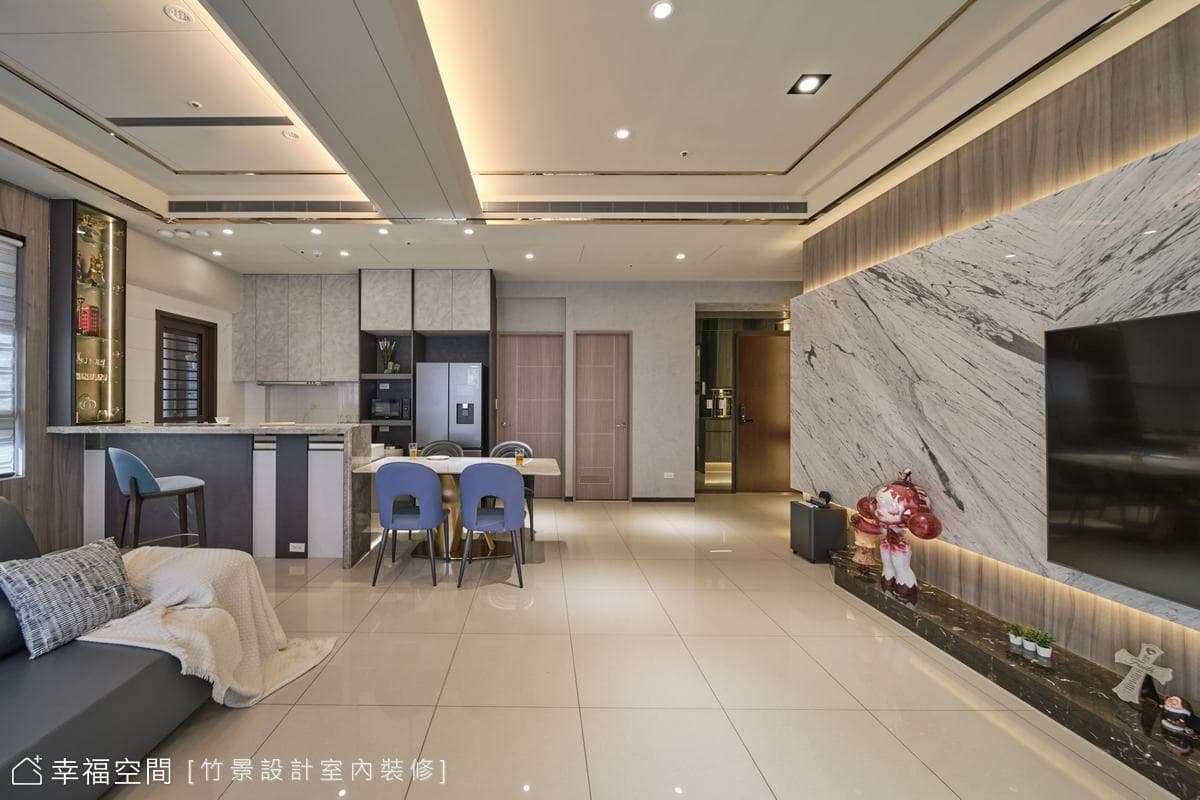 留白與彈性 啟動客廳派對模式！|現代風|25坪