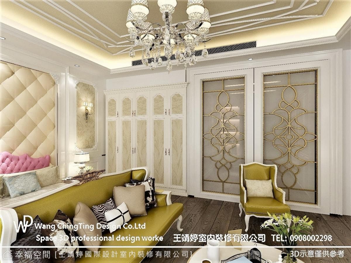 時尚粉調古典風 匠心獨具電梯別墅│200坪