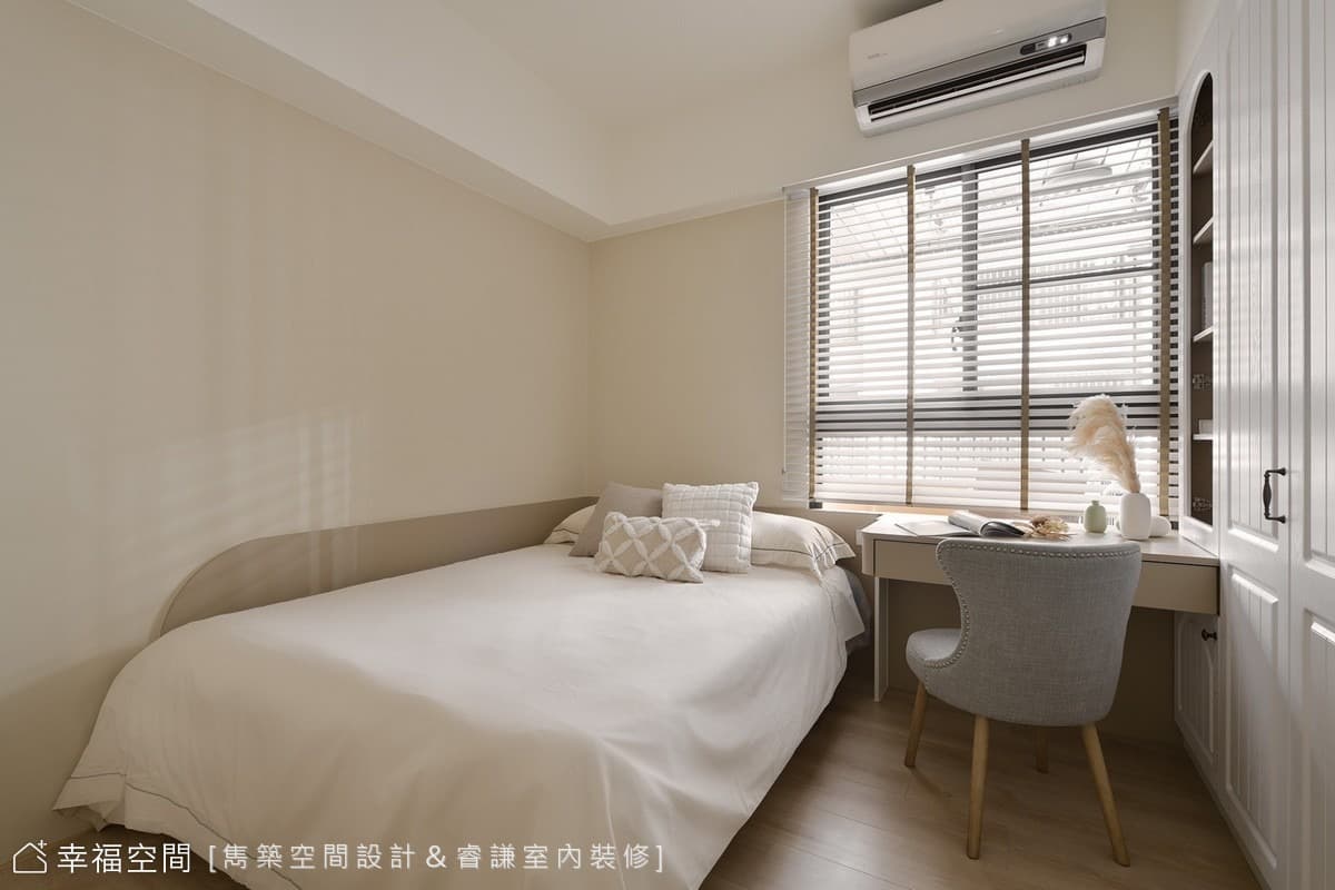 柔和奶茶色佐優雅白 圍塑美式寓所│25坪