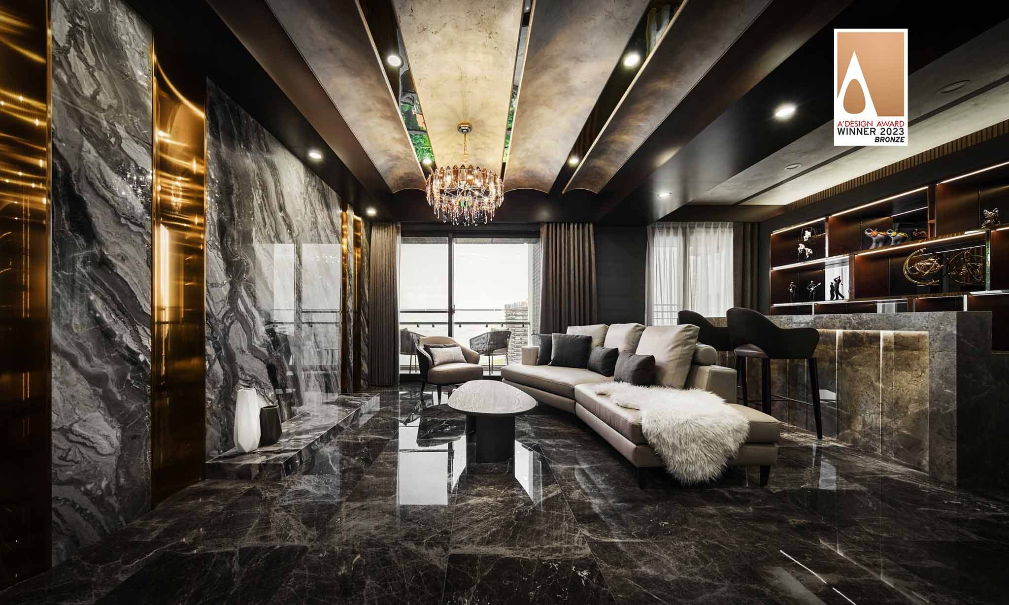 移景入室 蕩漾金色波光為家景│奢華風│30坪