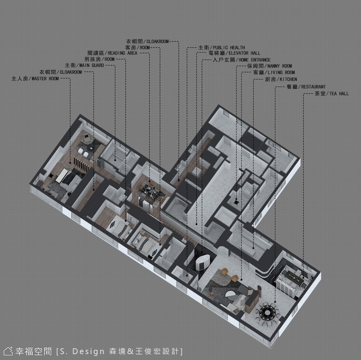 圓融 Rounded and Complete｜現代風｜110坪｜3房、2廳、3衛
