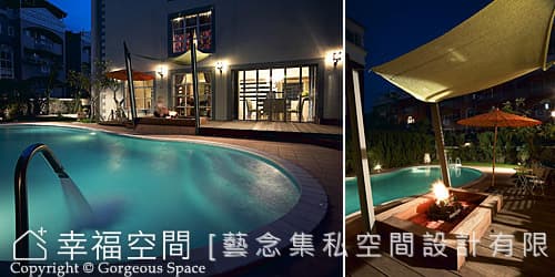 泳池、BBQ區