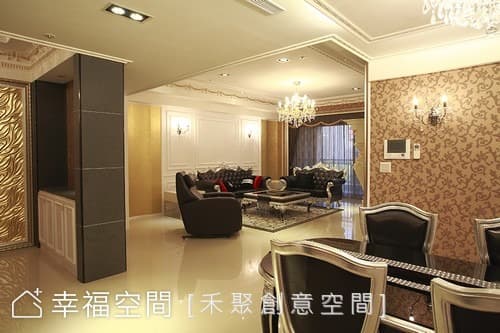 餐廳望向客廳