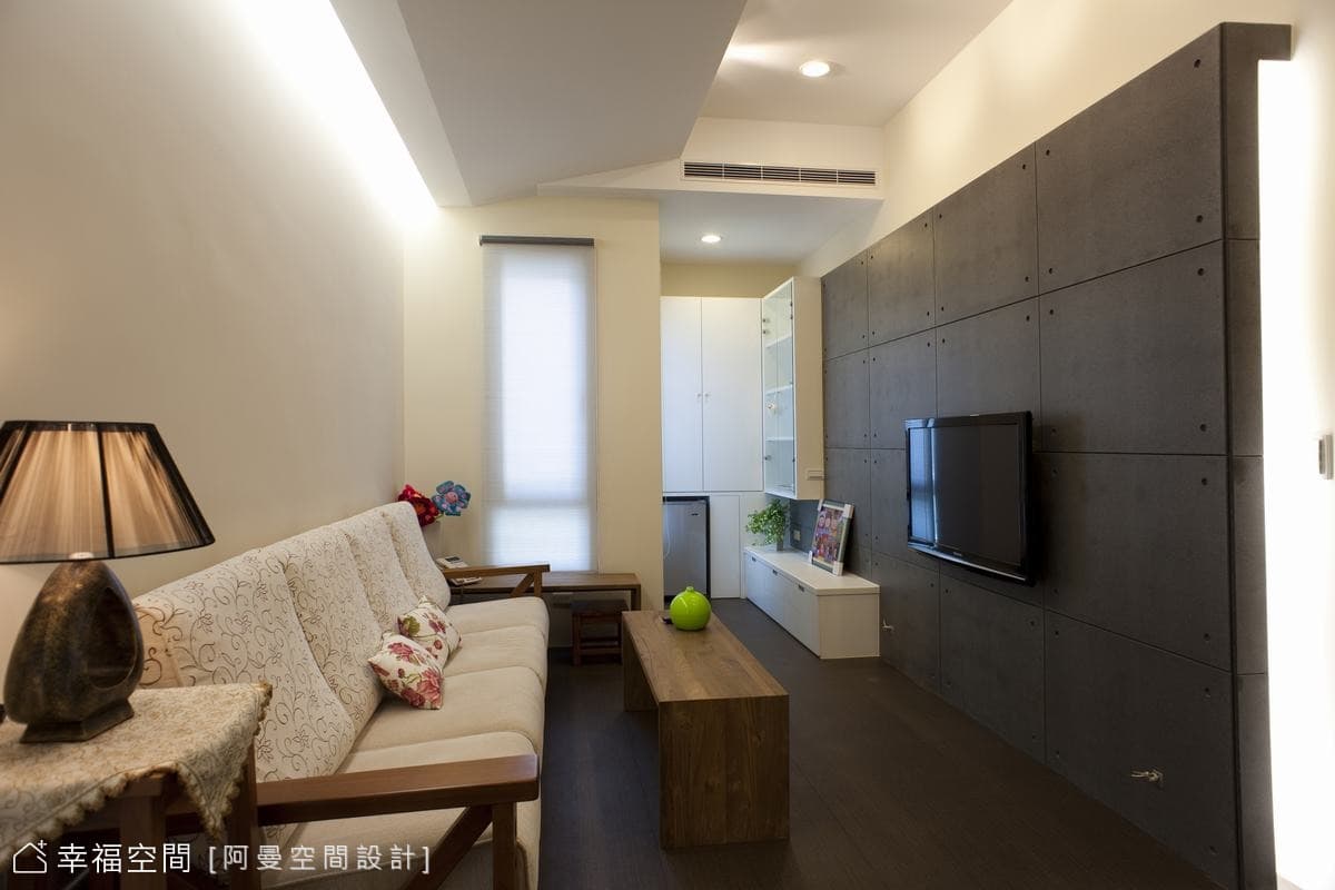 仿清水模電視牆