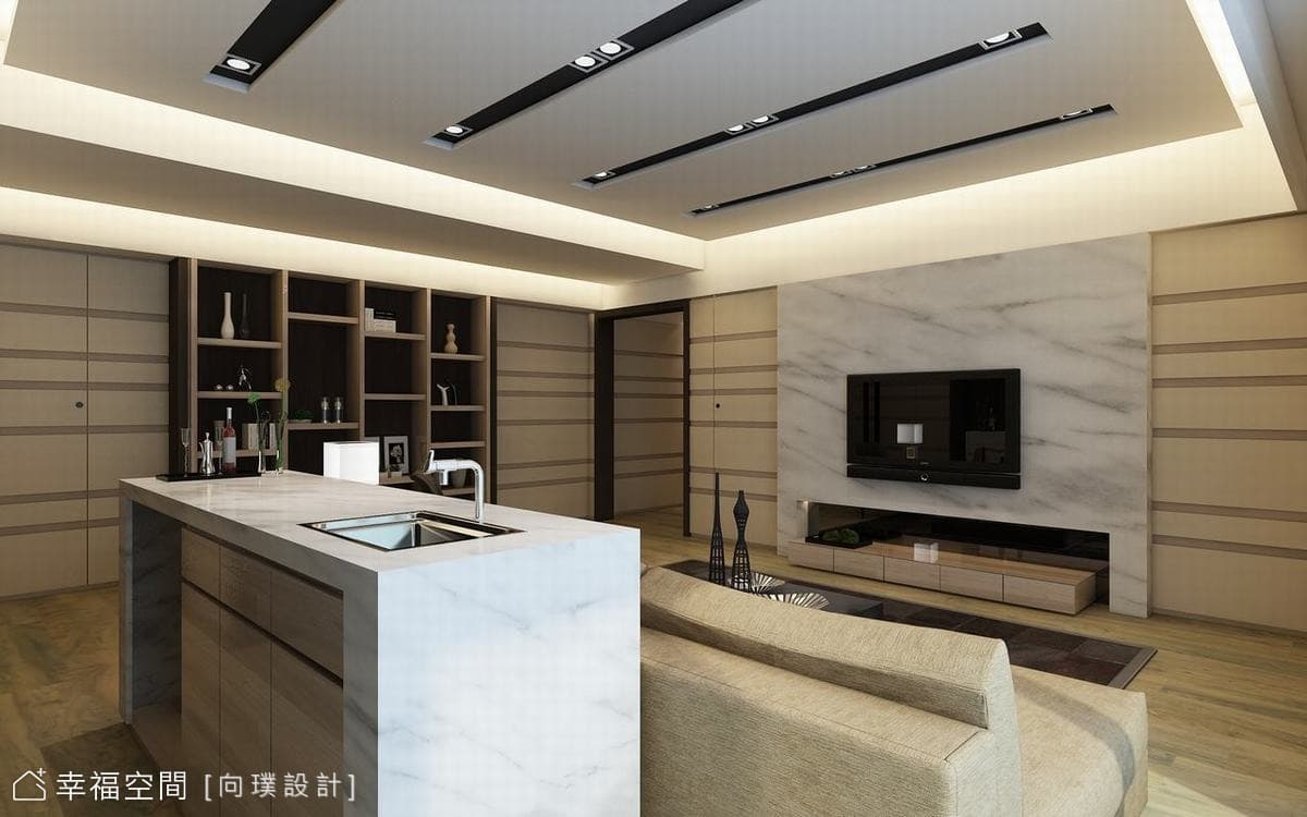 三樓客廳主牆