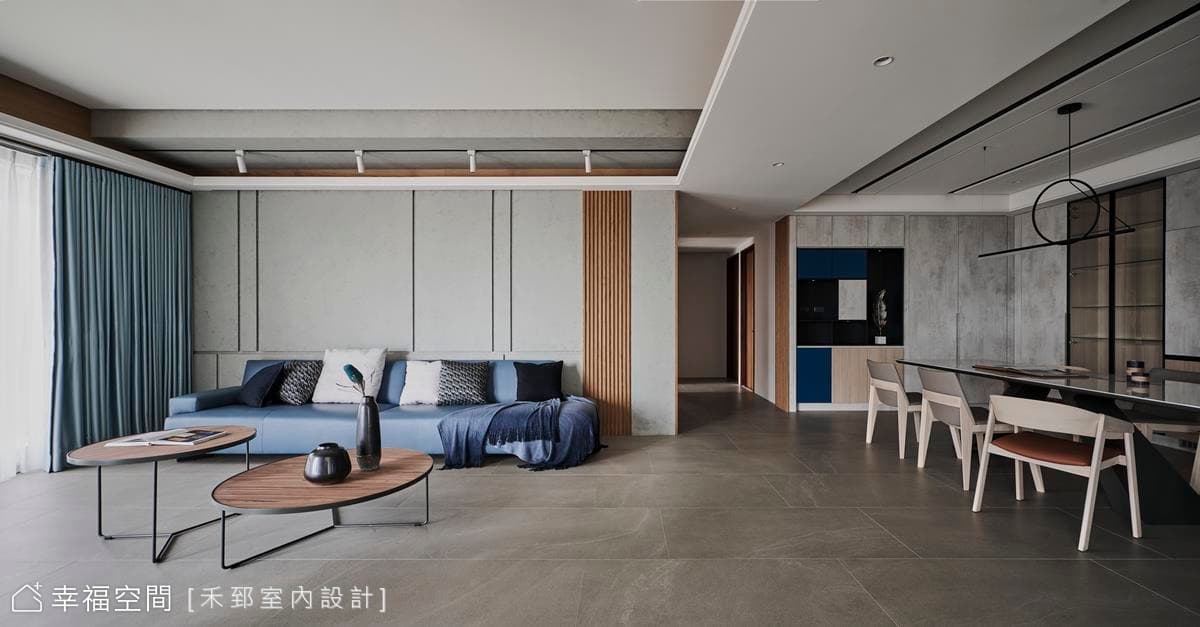 陽光大男孩的無拘生活，以日光藍調譜出自在氣息｜現代風｜45坪