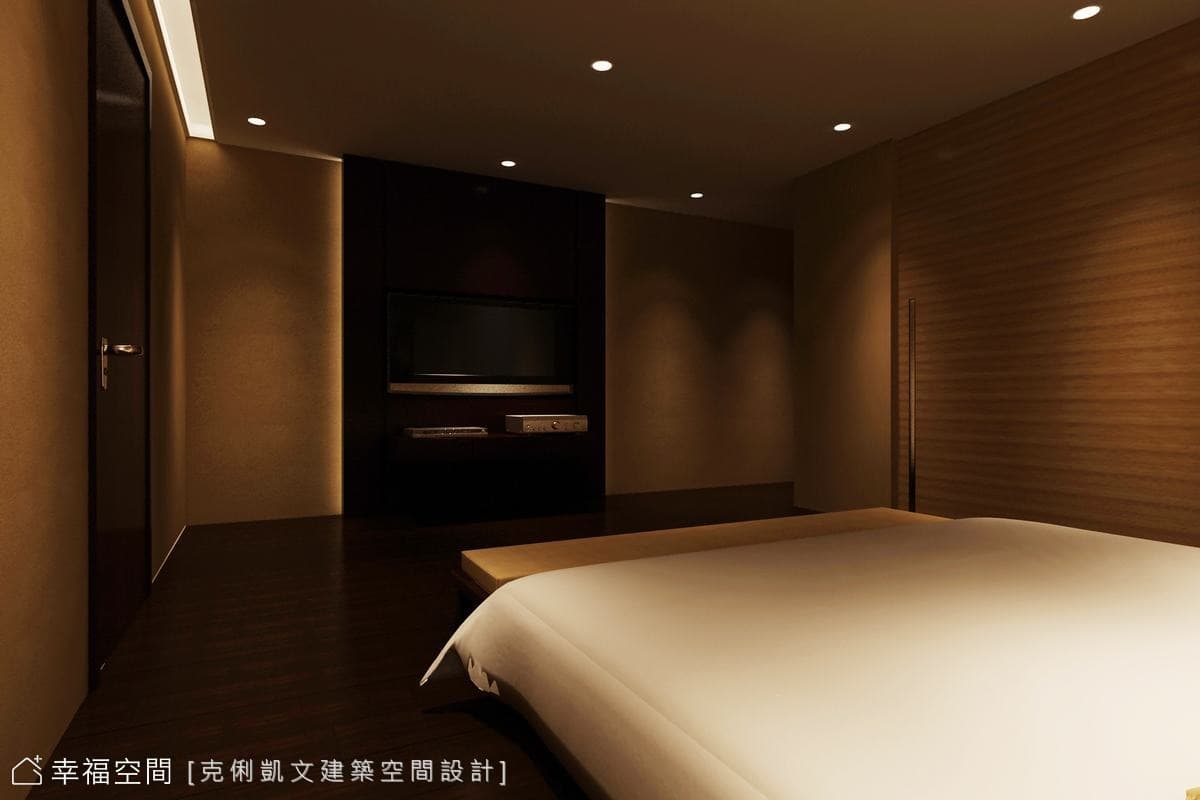 主臥室電視牆
