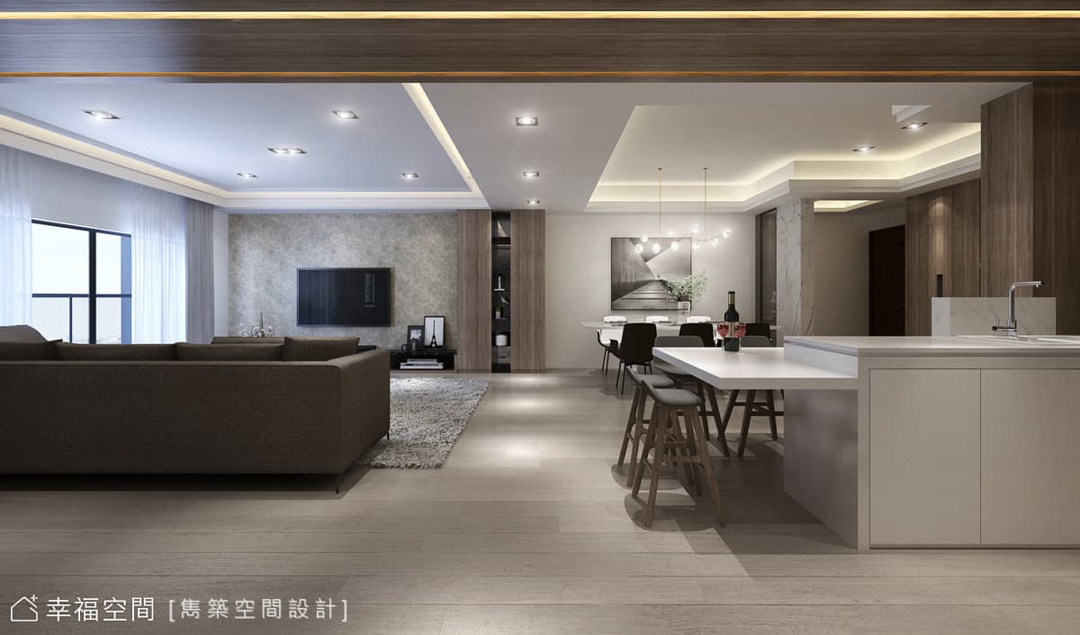 半開放廚房中島設計