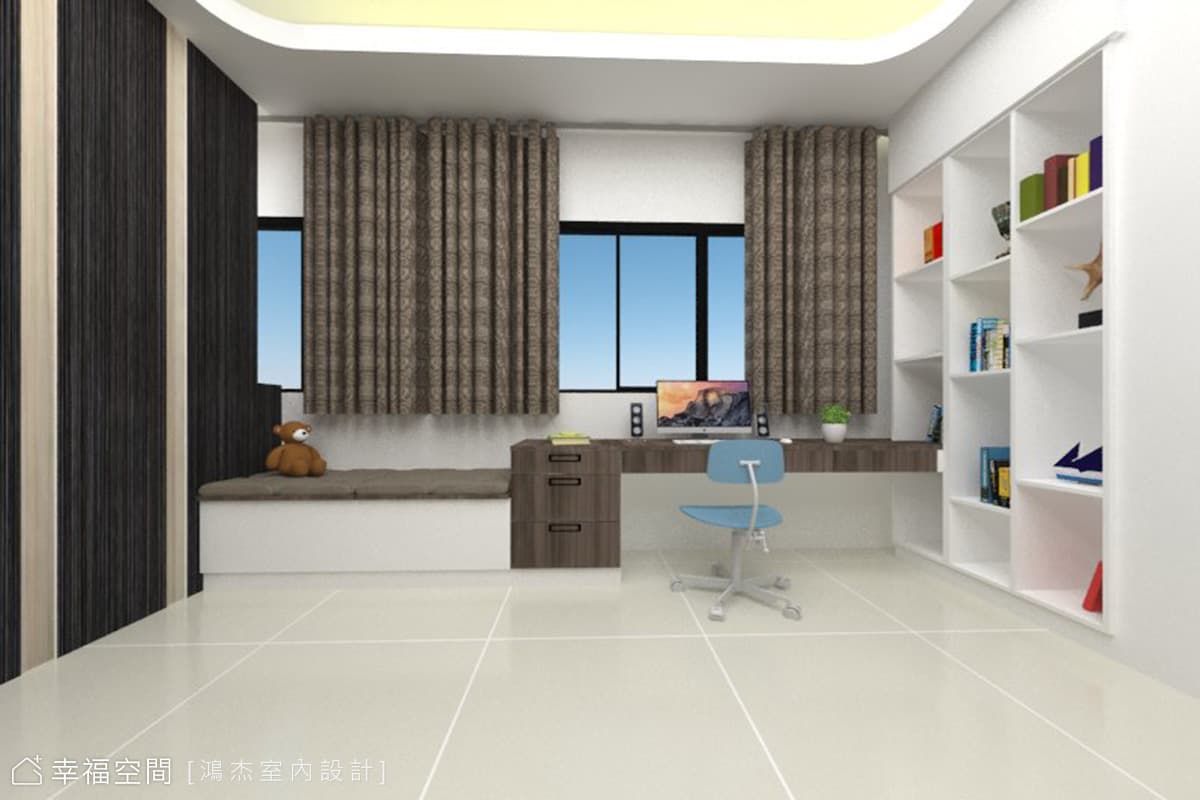 書桌及臥榻區