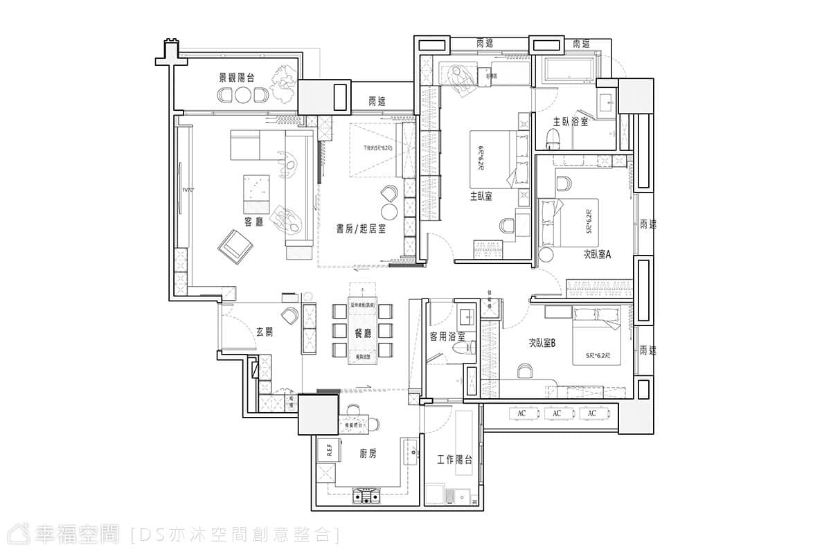 日.青.匯｜現代風｜43坪｜3+1房、2廳、2衛
