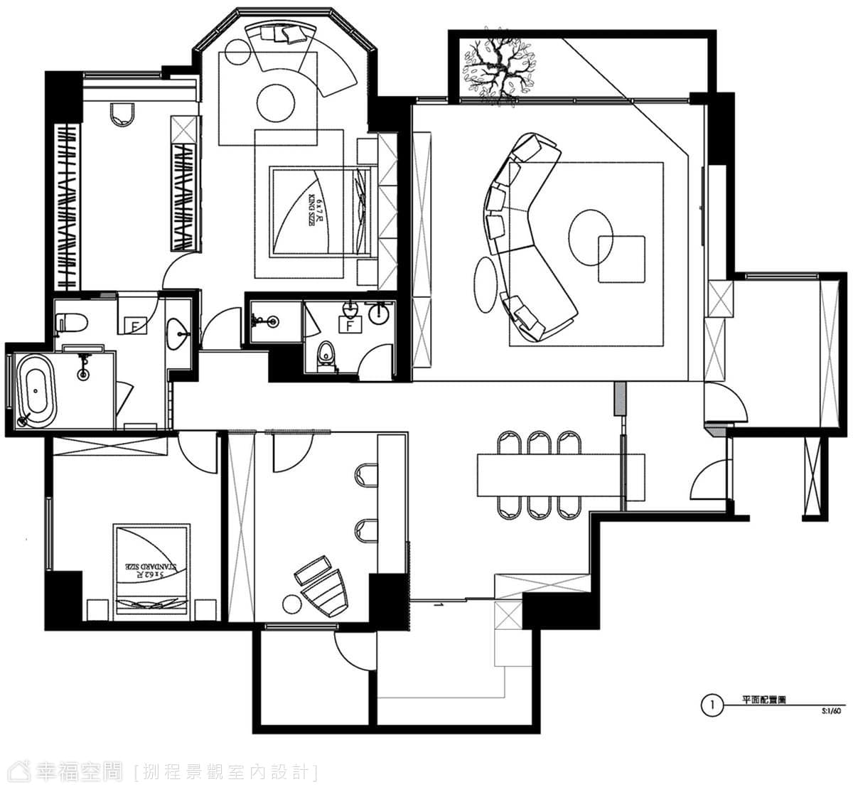 空間鏡化 質感加大｜現代風｜55坪