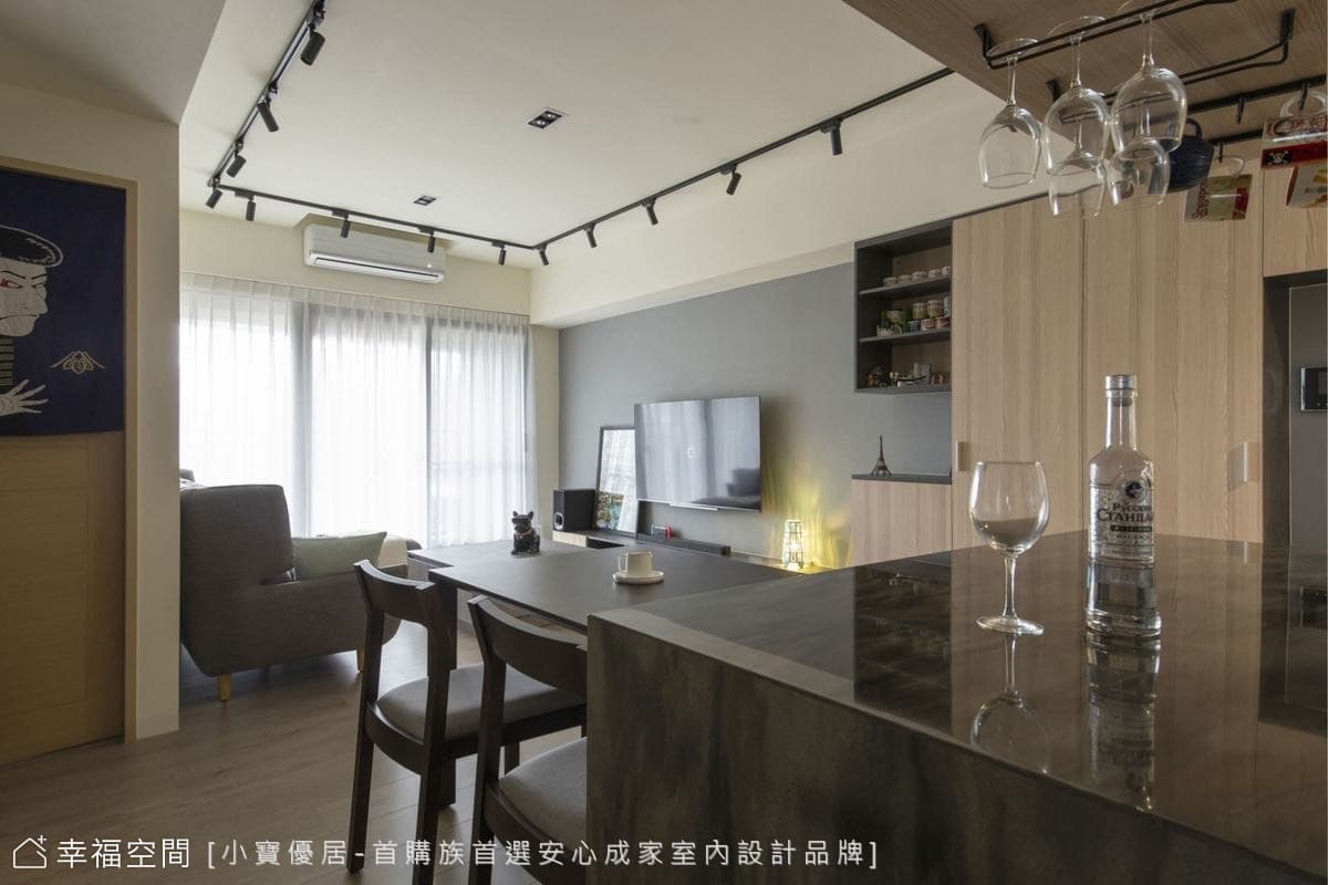 在家打造工業風酒吧 享受微醺愜意情｜工業風、現代風｜26坪｜3房、2廳、2衛