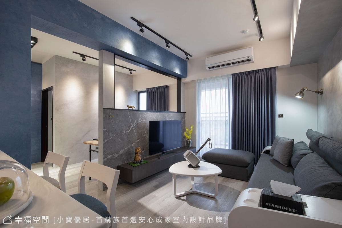 潛入蔚藍深海秘境 開展恬然無憂的生活｜現代風、休閒多元、混搭風｜30坪｜3房、2廳、2衛