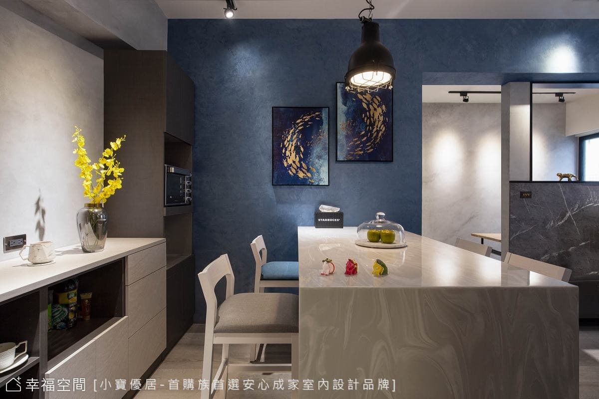 潛入蔚藍深海秘境 開展恬然無憂的生活｜現代風、休閒多元、混搭風｜30坪｜3房、2廳、2衛