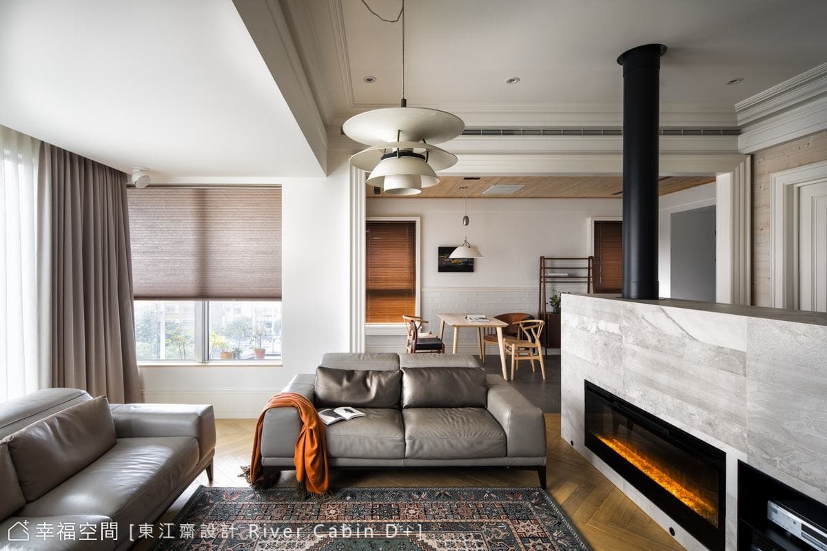 浸潤木韻書香 清雅幽靜文房｜混搭風｜45坪