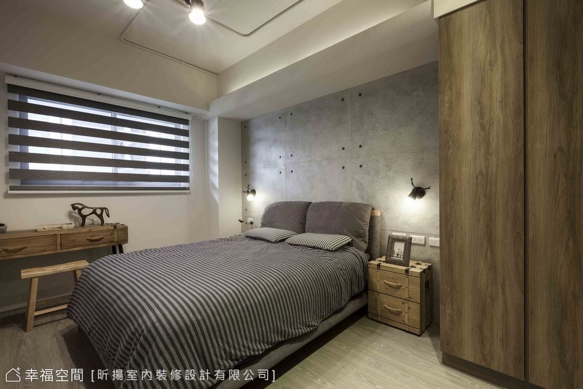 灰階藍調打造個性工業LOFT風況味宅│20坪