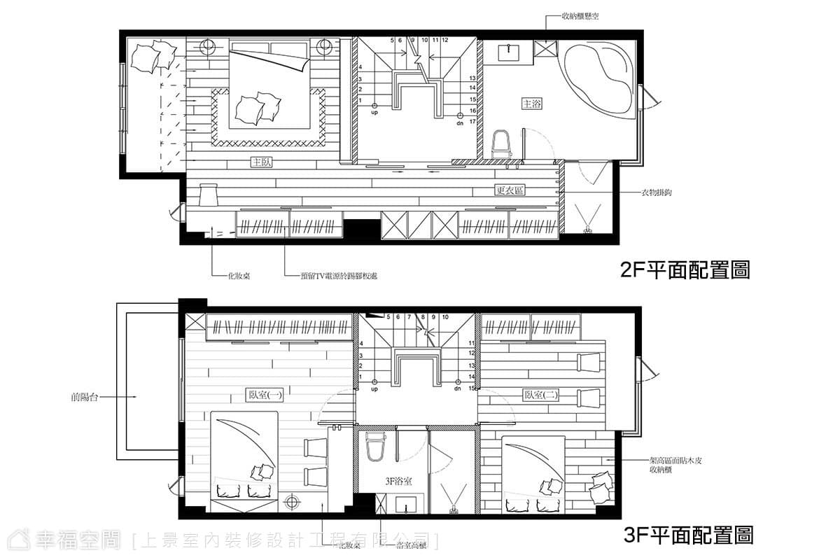 2F、3F平面配置圖